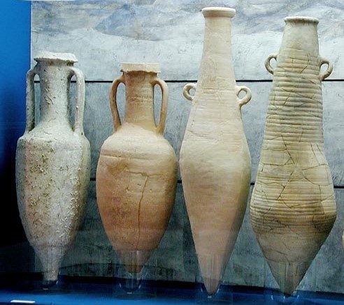 Imagen de ánforas dedicadas al transporte de garum.
